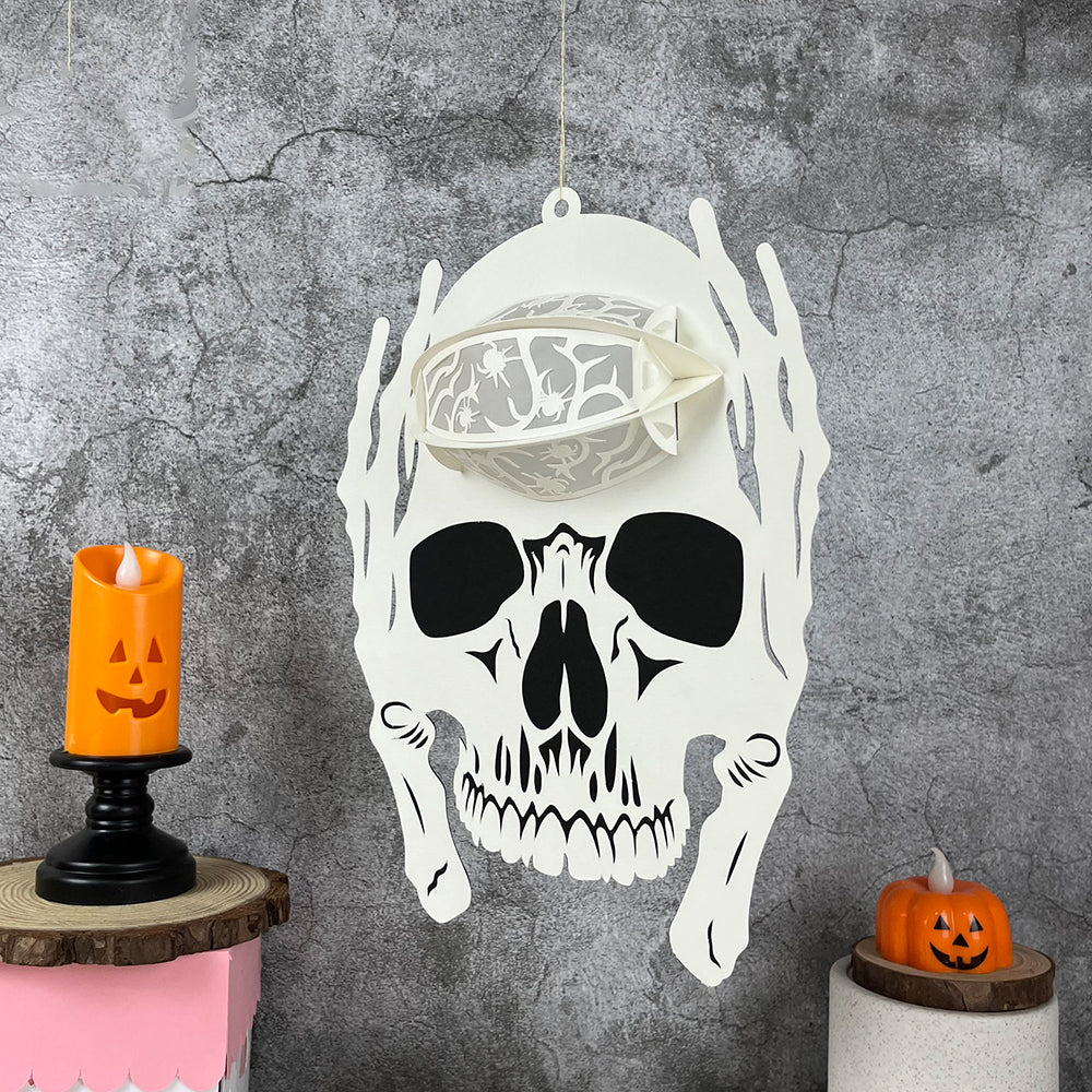 Skullcap - 3D Halloween Paper Lantern File - Cricut File  - VEKTOR KRAFT