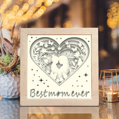 Mother And Daughter – 3D Lightbox SVG File for Cricut & Silhouette