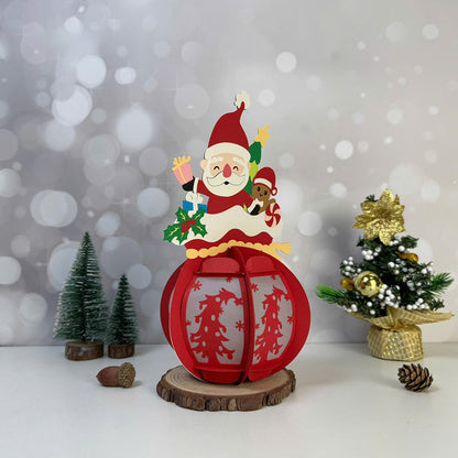 Santa Gift Bag 2- 3D Christmas Lantern File - Cricut File  - VEKTOR KRAFT