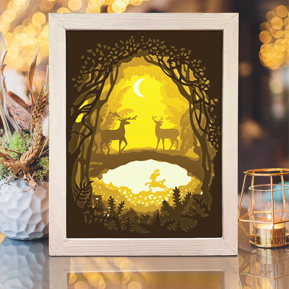 Deer 1 – 3D Lightbox SVG File for Cricut & Silhouette