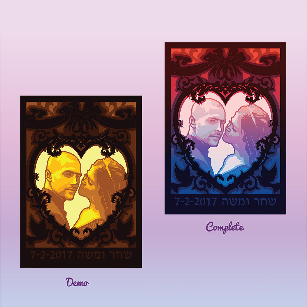 Custom Potrait – 3D Paper Cut Light Box File - Cricut File - VEKTOR KRAFT