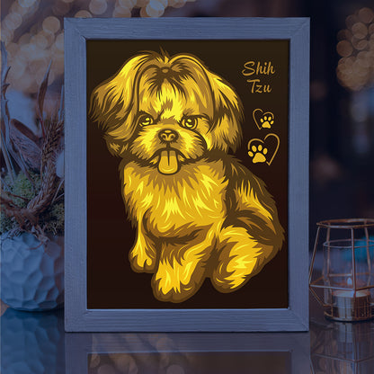 Shih Tzu – 3D Lightbox SVG File for Cricut & Silhouette