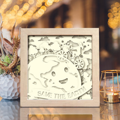 Earth Day 2 – 3D Lightbox SVG File for Cricut & Silhouette