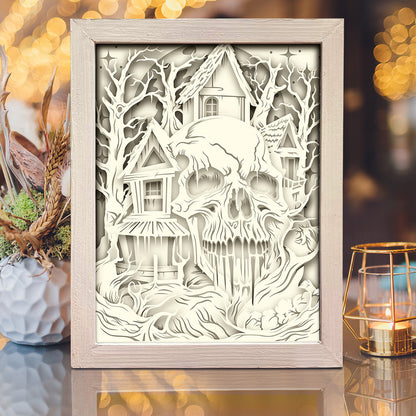 Halloween House – 3D Lightbox SVG File for Cricut & Silhouette