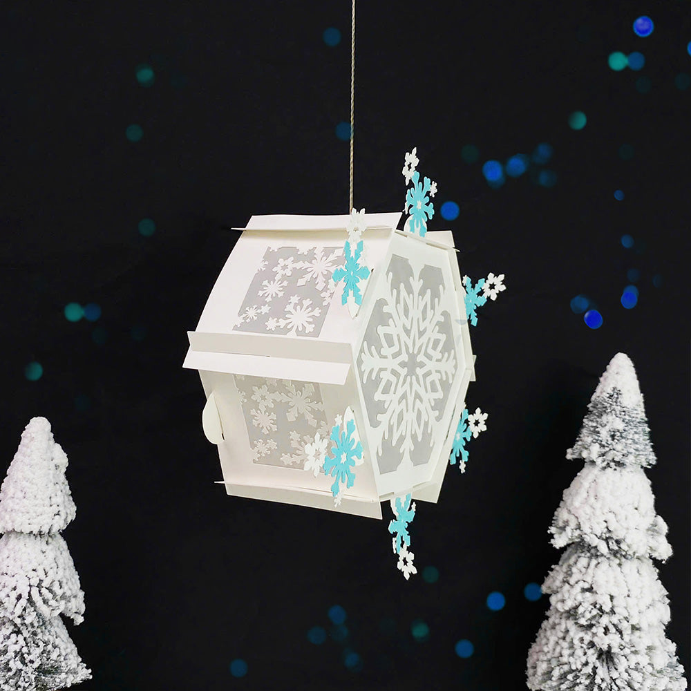 Snowflake - 3D Hexagonal Lantern File - Cricut File  - VEKTOR KRAFT