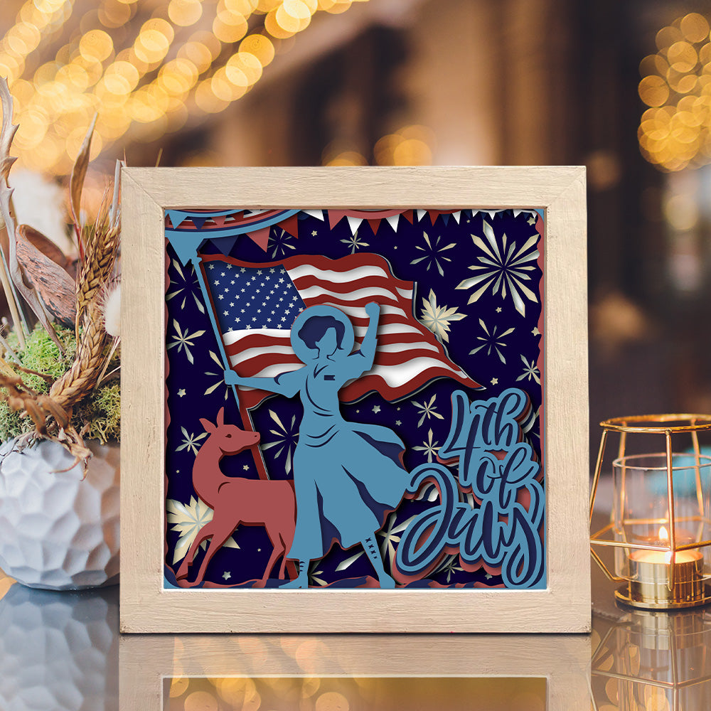 4th Of July Firework – 3D Shadow Box SVG File for Cricut & Silhouette