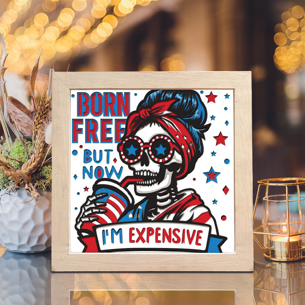 4th Of July Skeleton 2 – 3D Lightbox SVG File for Cricut & Silhouette