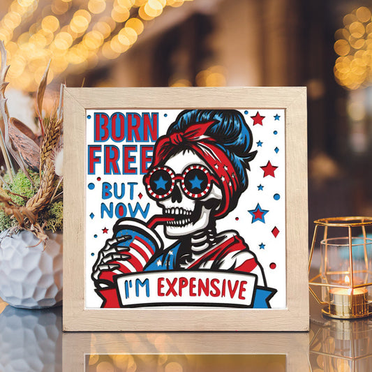 4th Of July Skeleton 2 - 3D Special Occasions Papercut Lightbox File - Cricut File - VEKTOR KRAFT