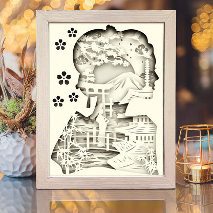 Japanese Landscape – 3D Lightbox SVG File for Cricut & Silhouette