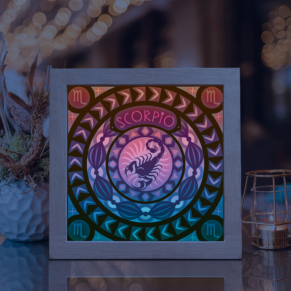 Scorpio – 3D Lightbox SVG File for Cricut & Silhouette