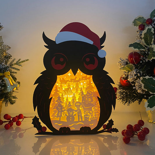 Christmas Santa 3 – 3D Christmas Owl Box File - Cricut File - VEKTOR KRAFT