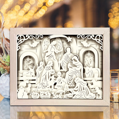 Christmas Nativity – 3D Lightbox SVG File for Cricut & Silhouette