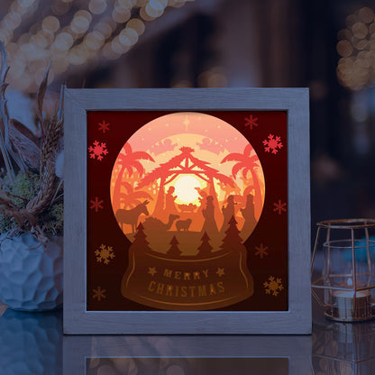 Christmas Snowball Nativity 1 – 3D Lightbox SVG File for Cricut & Silhouette