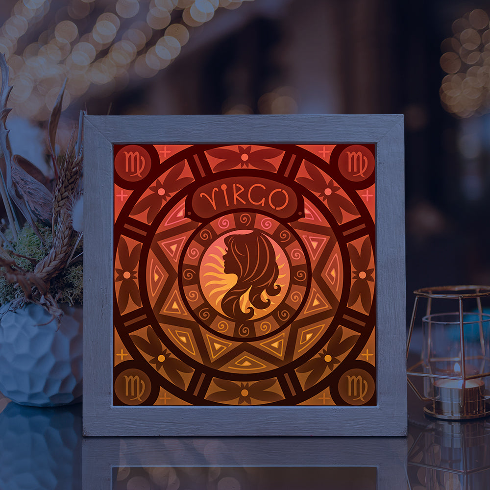 Virgo – 3D Lightbox SVG File for Cricut & Silhouette
