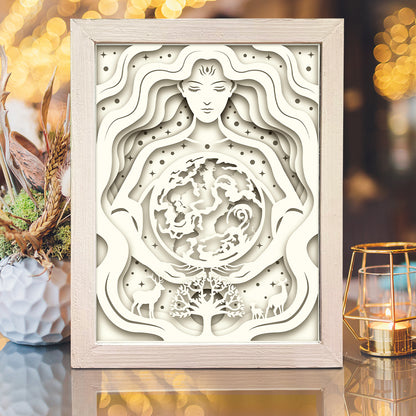 Mother Earth – 3D Lightbox SVG File for Cricut & Silhouette