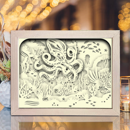 Octopus – 3D Lightbox SVG File for Cricut & Silhouette