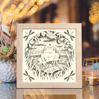 Frog – 3D Lightbox SVG File for Cricut & Silhouette
