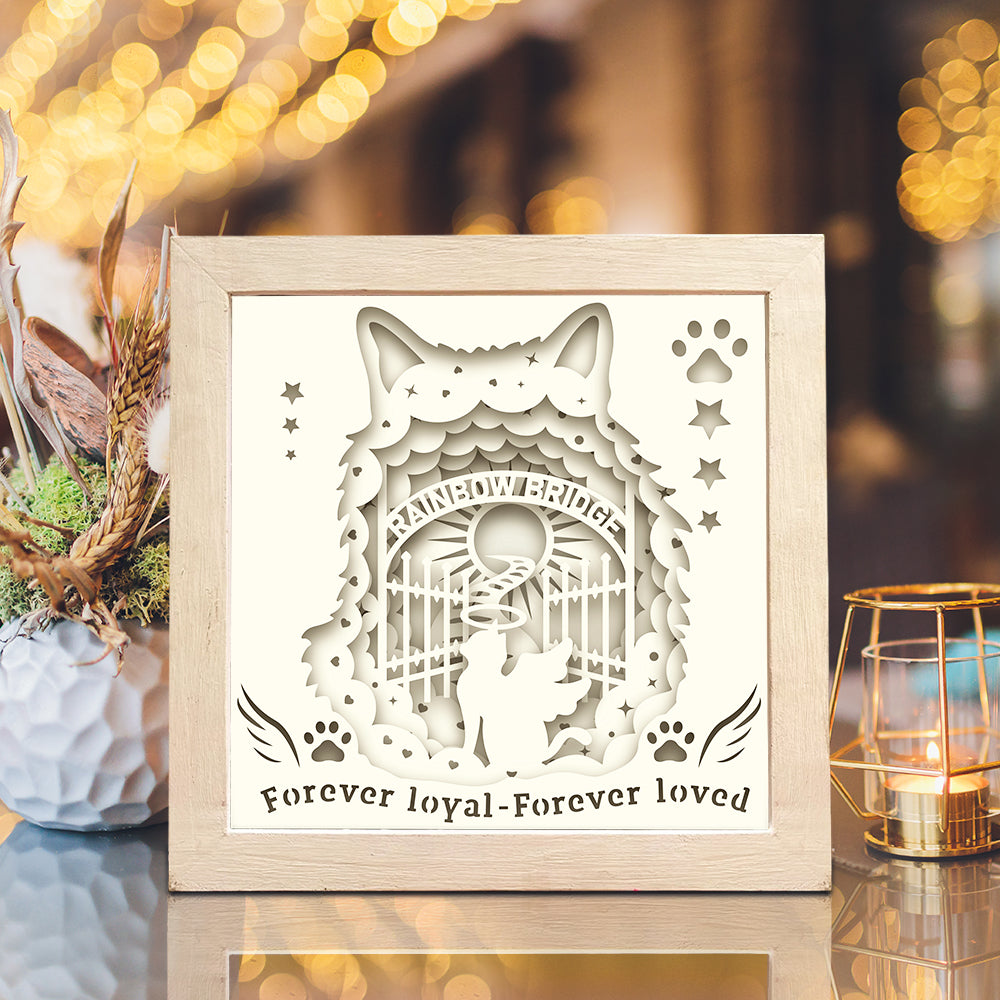 Cat Memorial – 3D Lightbox SVG File for Cricut & Silhouette