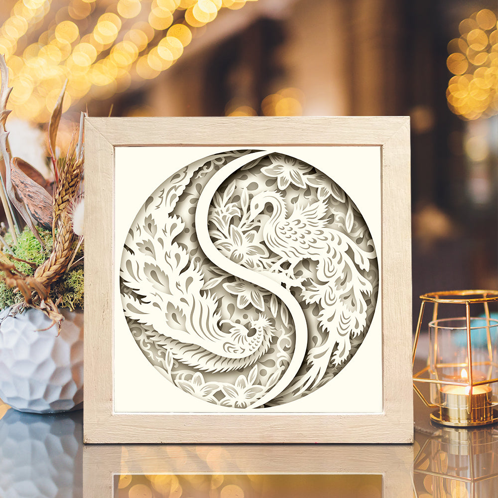 Phoenix 2 – 3D Lightbox SVG File for Cricut & Silhouette