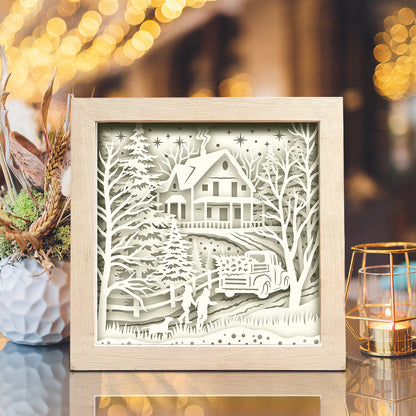 Christmas In The Forest 1 – 3D Lightbox SVG File for Cricut & Silhouette