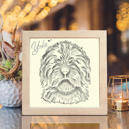 Yorkie – 3D Lightbox SVG File for Cricut & Silhouette