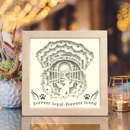 Dog Memorial – 3D Lightbox SVG File for Cricut & Silhouette