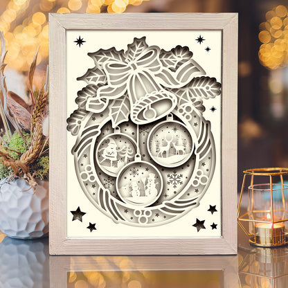 Merry Christmas 20 – 3D Lightbox SVG File for Cricut & Silhouette