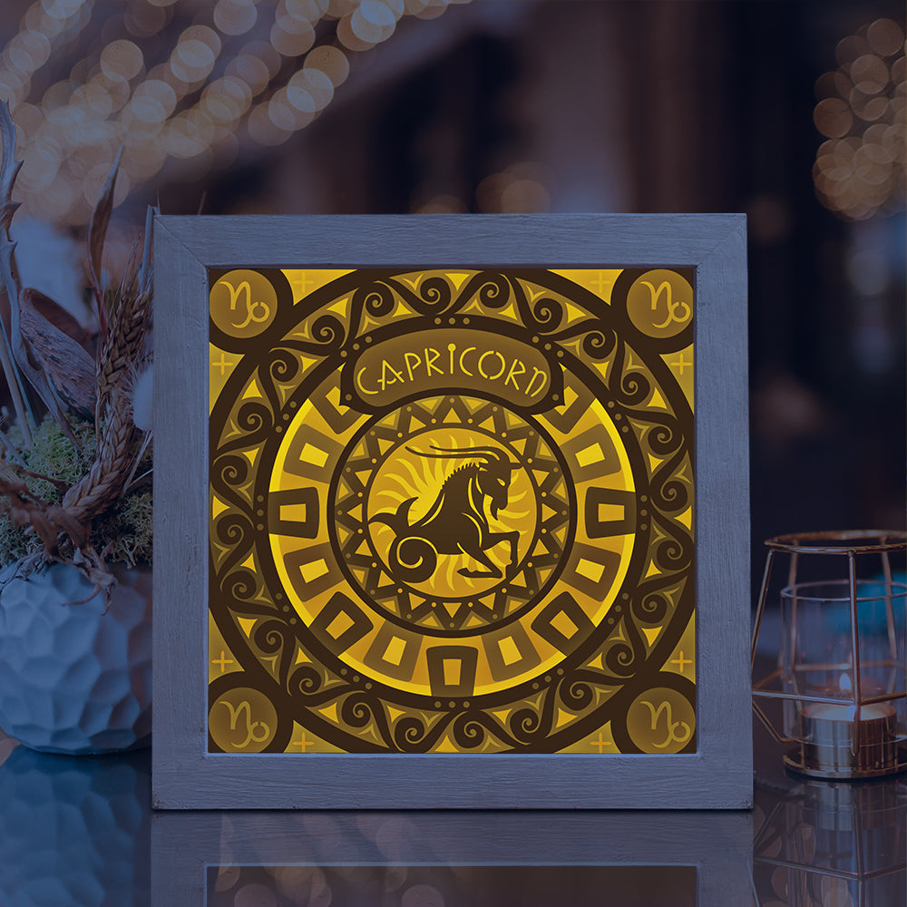 Capricorn – 3D Lightbox SVG File for Cricut & Silhouette