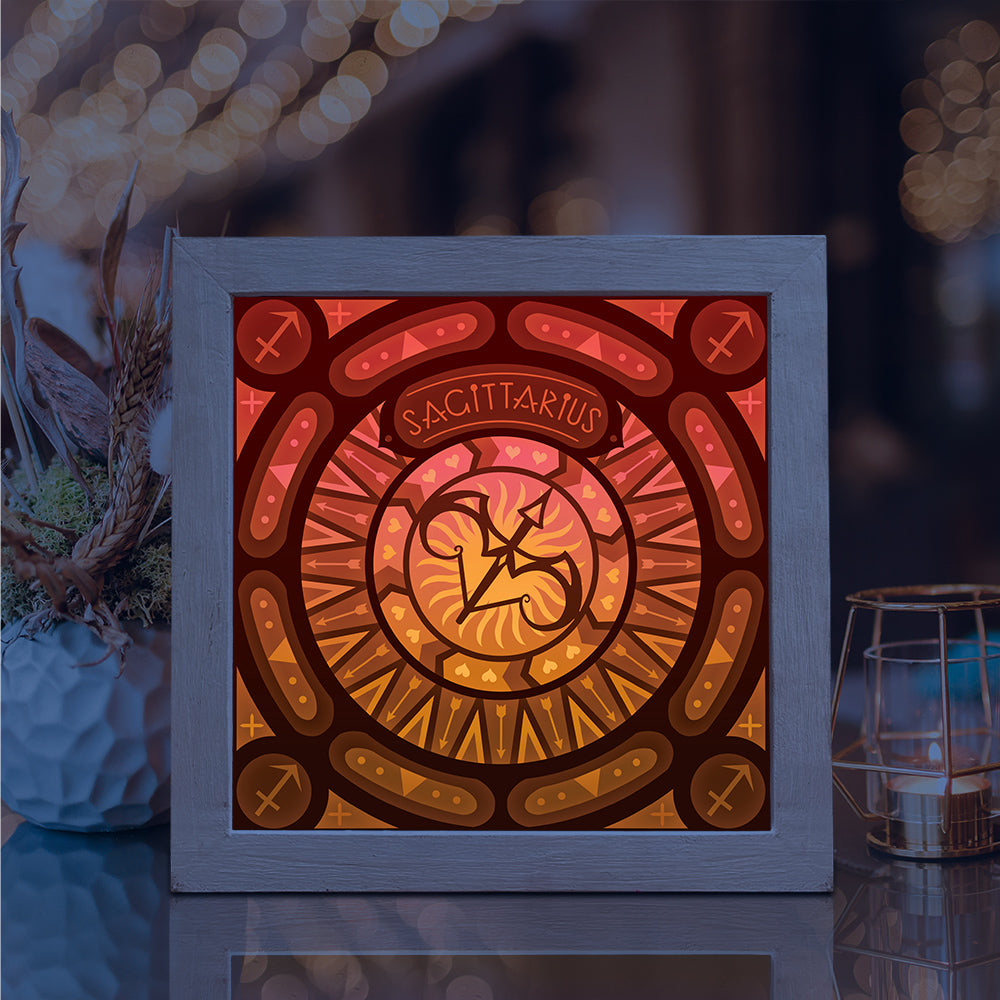 Sagittarius – 3D Lightbox SVG File for Cricut & Silhouette