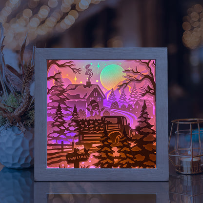 Merry Christmas 22 – 3D Lightbox SVG File for Cricut & Silhouette