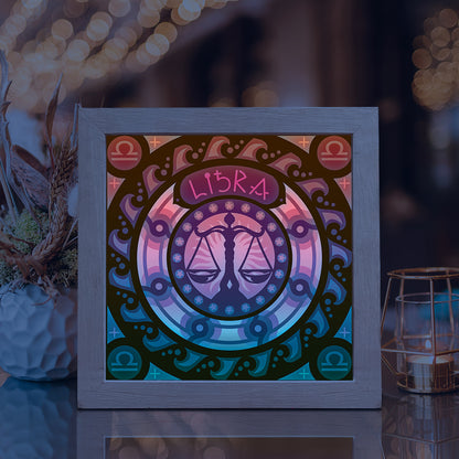 Libra – 3D Lightbox SVG File for Cricut & Silhouette