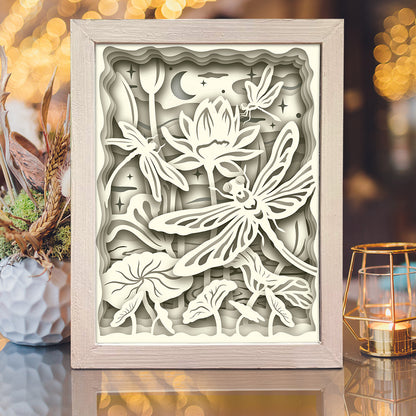 Dragonfly – 3D Lightbox SVG File for Cricut & Silhouette