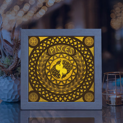 Pisces – 3D Lightbox SVG File for Cricut & Silhouette