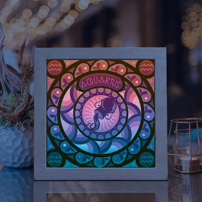 Aquarius – 3D Lightbox SVG File for Cricut & Silhouette