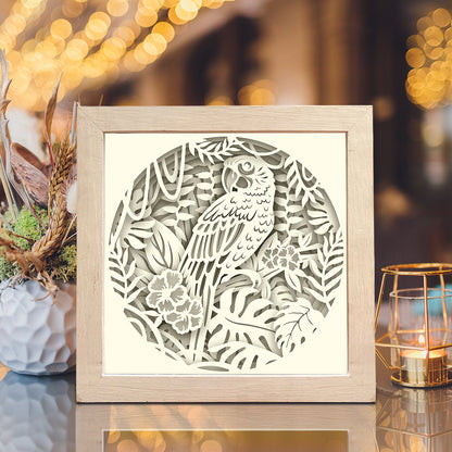 Parrot – 3D Lightbox SVG File for Cricut & Silhouette
