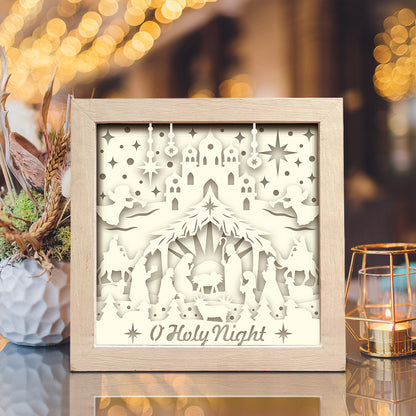 Nativity Scene 4 – 3D Lightbox SVG File for Cricut & Silhouette