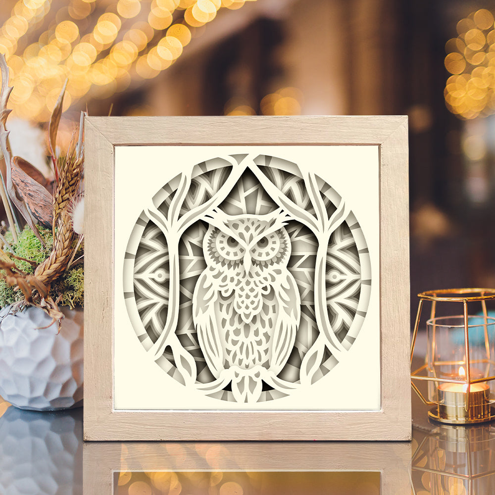 Owl 2 – 3D Lightbox SVG File for Cricut & Silhouette