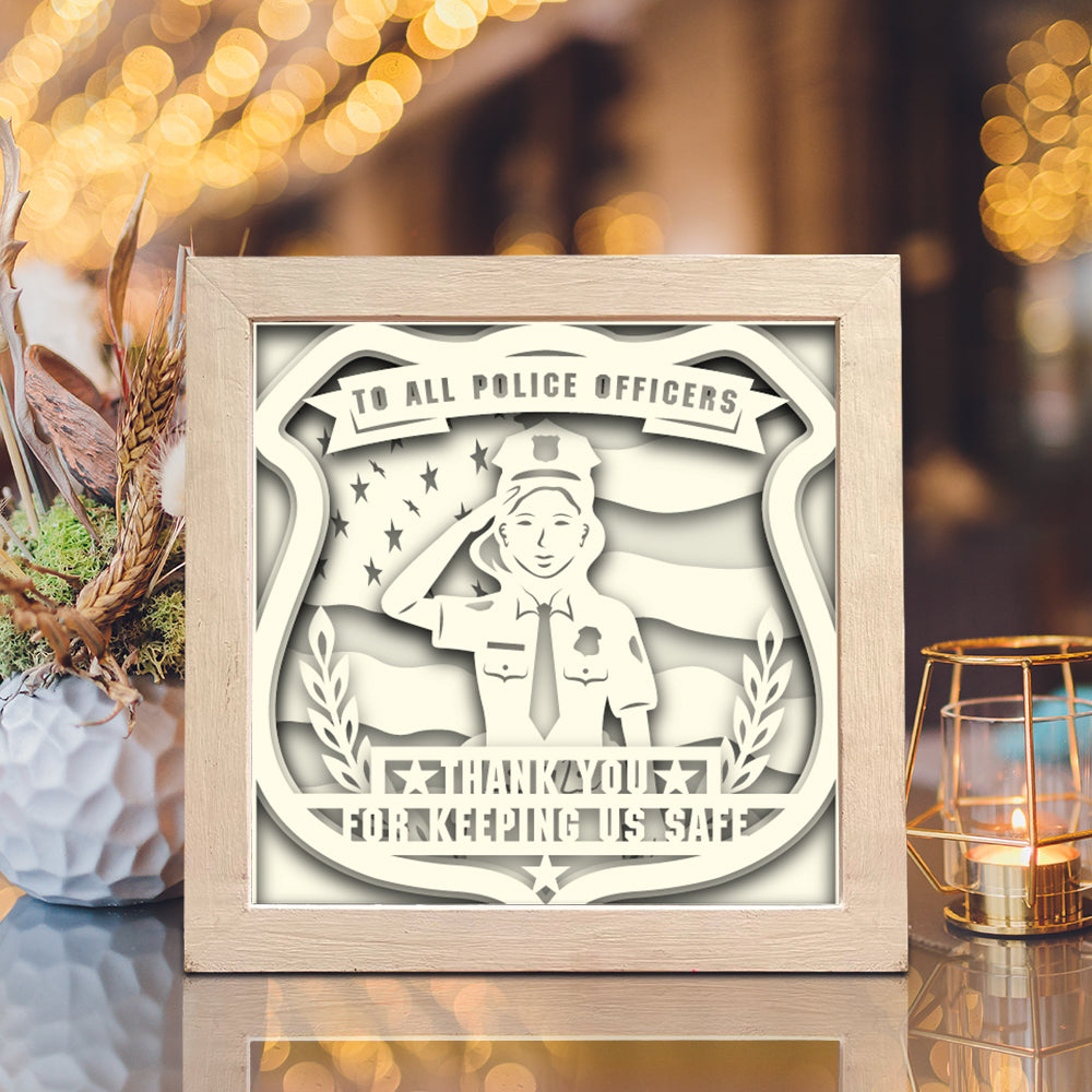 Police Office 2 – 3D Lightbox SVG File for Cricut & Silhouette
