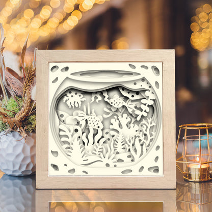 Aquarium 2 – 3D Lightbox SVG File for Cricut & Silhouette