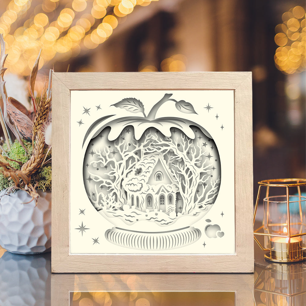 Apple – 3D Lightbox SVG File for Cricut & Silhouette