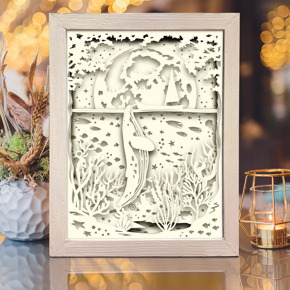 Whale 2 – 3D Lightbox SVG File for Cricut & Silhouette