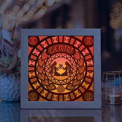 Gemini – 3D Lightbox SVG File for Cricut & Silhouette