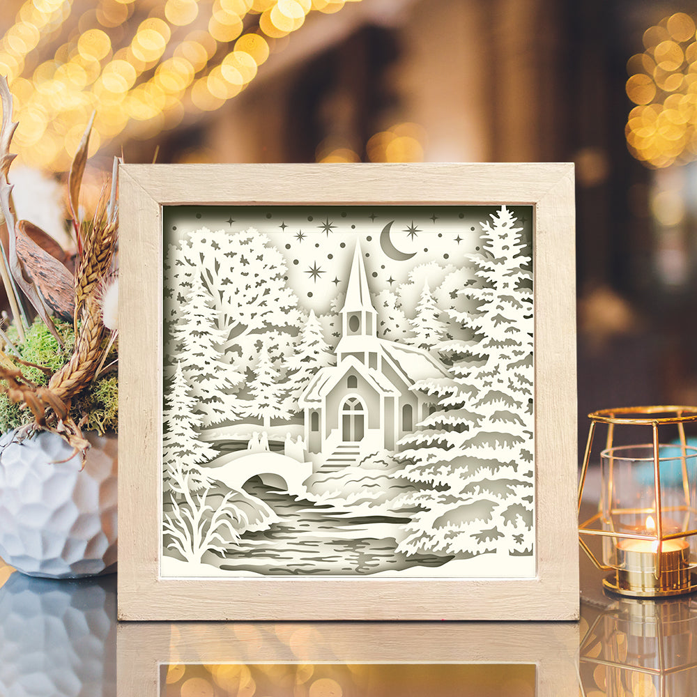 Christmas In The Forest 2 – 3D Lightbox SVG File for Cricut & Silhouette