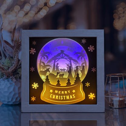 Christmas Snowball Nativity 1 – 3D Lightbox SVG File for Cricut & Silhouette