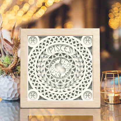 Pisces – 3D Lightbox SVG File for Cricut & Silhouette