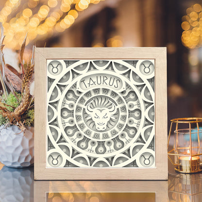 Taurus – 3D Lightbox SVG File for Cricut & Silhouette