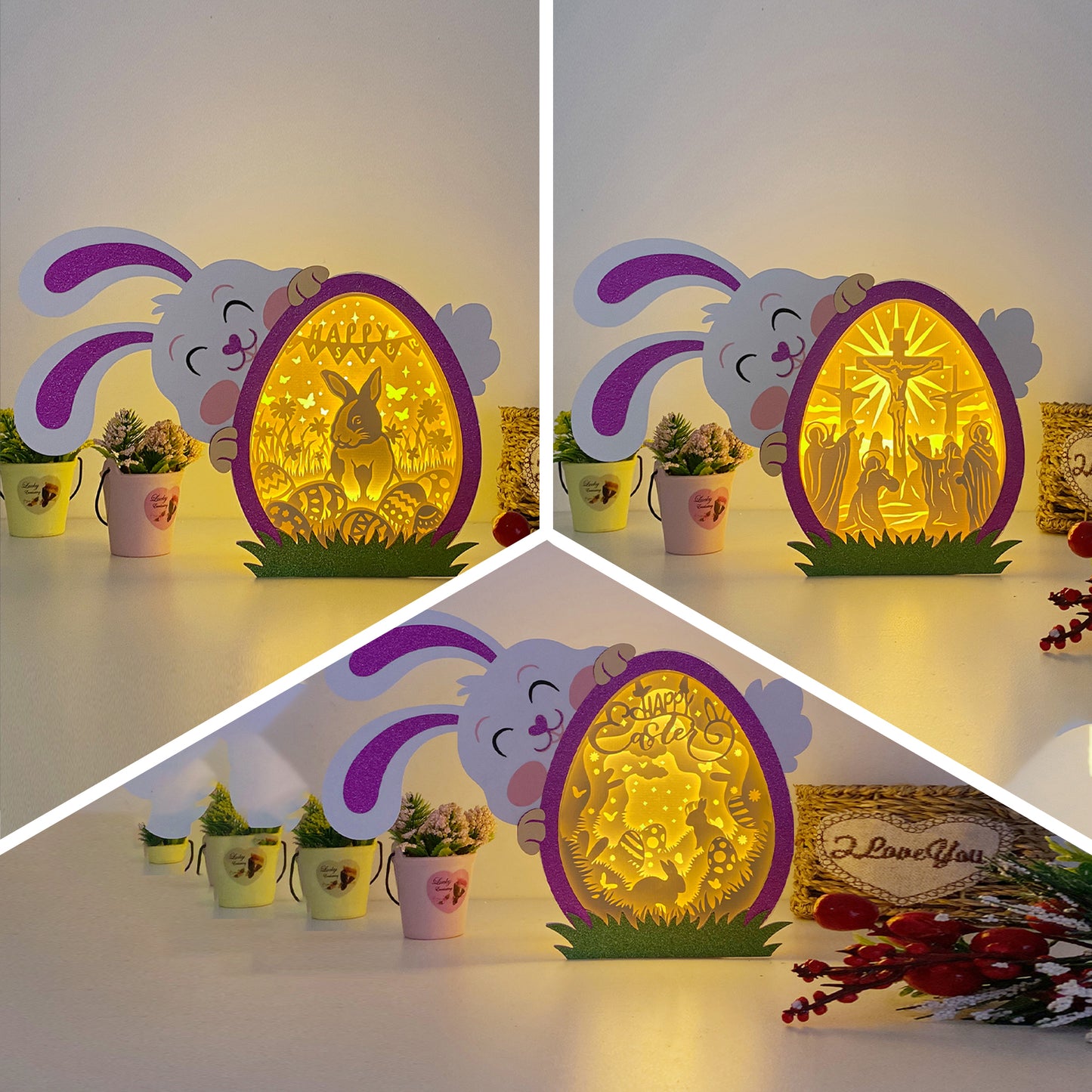 Pack 3 Easter Egg – 3D Easter Egg Box 2 File - Cricut File - VEKTOR KRAFT