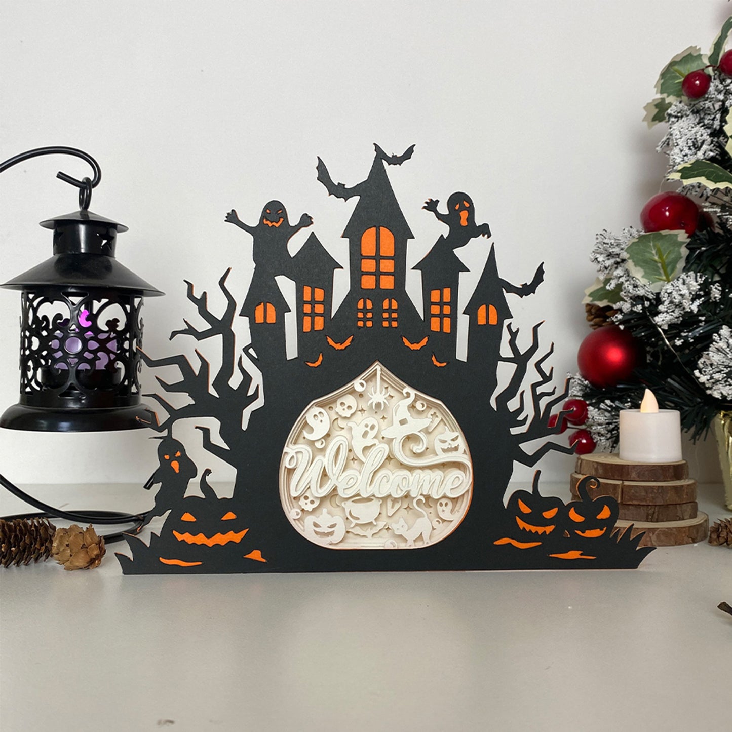Halloween Welcome – 3D Box SVG File for Cricut & Silhouette