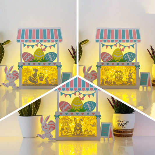 Pack 3 Easter – 3D Easter Shop Box File - Cricut File - VEKTOR KRAFT