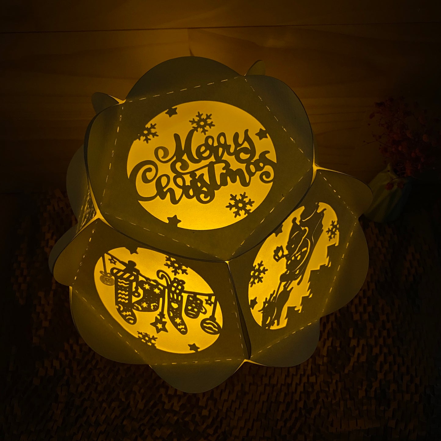 Xmas 3 – 3D Lantern SVG File for Cricut & Silhouette